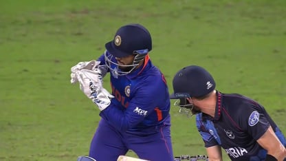 Rishabh Pant's sharp catch removes Gerhard Erasmus