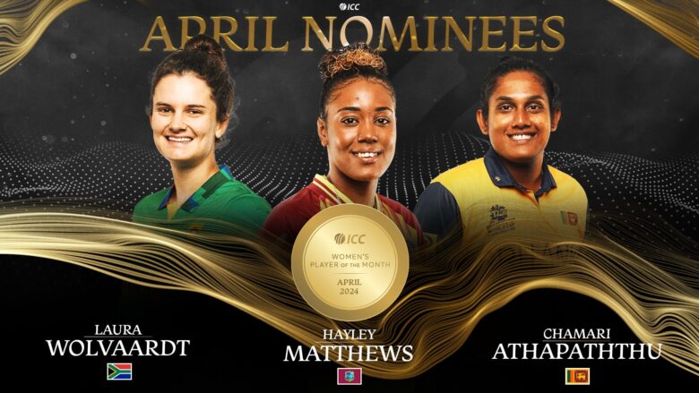 April 2024's ICC Women's Player of the Month Nominees Revealed!