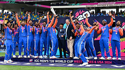 India lift the trophy | SA v IND | T20WC 2024 Final